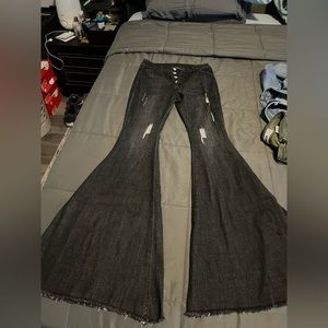 Black flare jeans